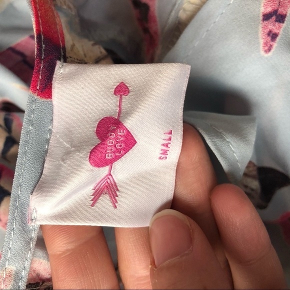 BUDDY LOVE Eva Pale Blue Heather Tie Back Dress S - Picture 6 of 7